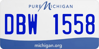 MI license plate DBW1558