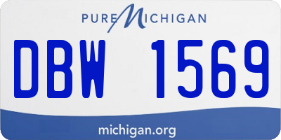 MI license plate DBW1569