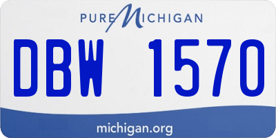 MI license plate DBW1570