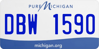 MI license plate DBW1590