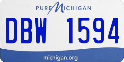 MI license plate DBW1594