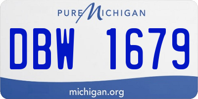 MI license plate DBW1679