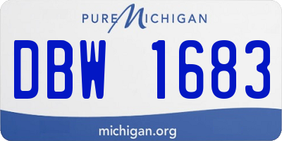 MI license plate DBW1683
