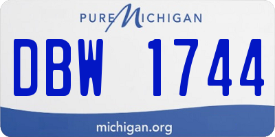 MI license plate DBW1744