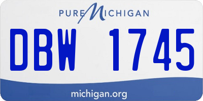 MI license plate DBW1745