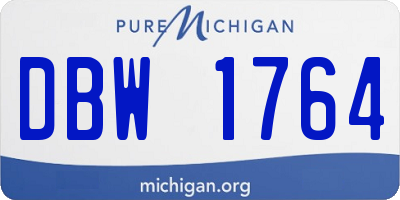MI license plate DBW1764