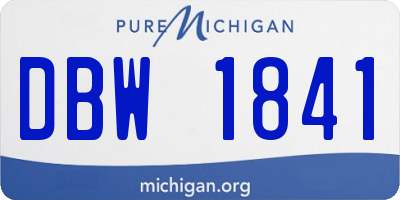 MI license plate DBW1841