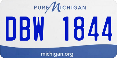 MI license plate DBW1844