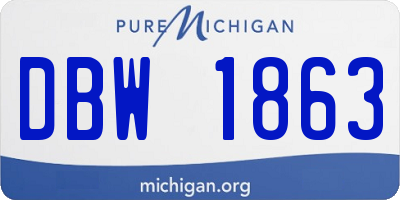 MI license plate DBW1863