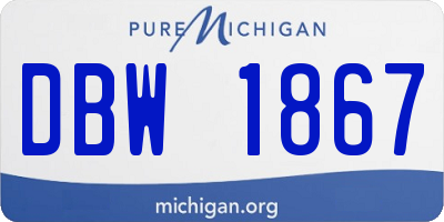 MI license plate DBW1867
