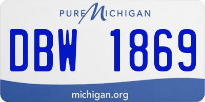 MI license plate DBW1869