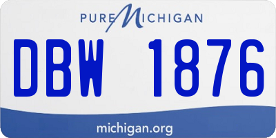 MI license plate DBW1876