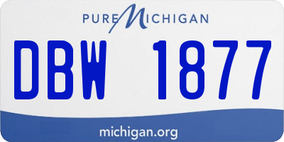 MI license plate DBW1877