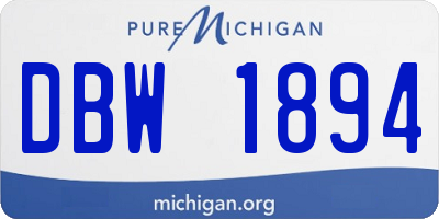 MI license plate DBW1894