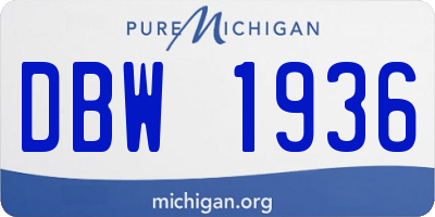 MI license plate DBW1936