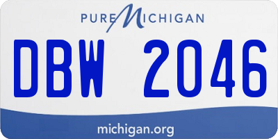 MI license plate DBW2046