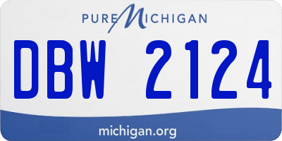 MI license plate DBW2124