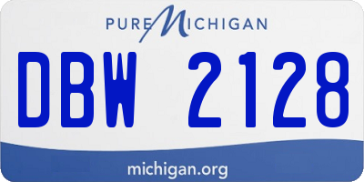 MI license plate DBW2128