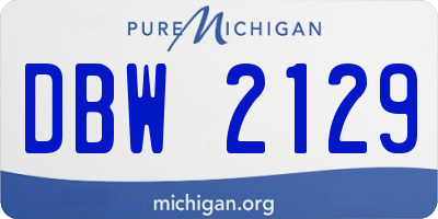 MI license plate DBW2129