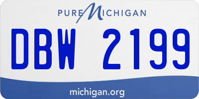 MI license plate DBW2199