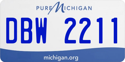 MI license plate DBW2211