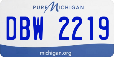 MI license plate DBW2219