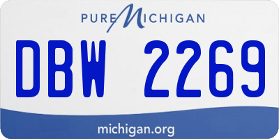 MI license plate DBW2269