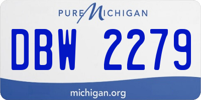 MI license plate DBW2279