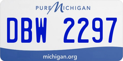 MI license plate DBW2297