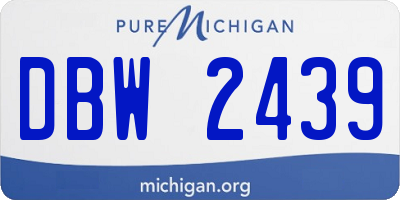 MI license plate DBW2439