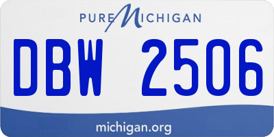 MI license plate DBW2506