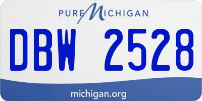 MI license plate DBW2528