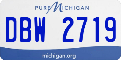 MI license plate DBW2719