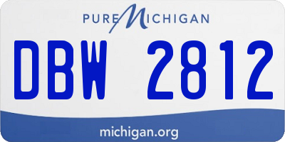 MI license plate DBW2812