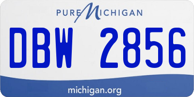 MI license plate DBW2856