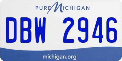 MI license plate DBW2946