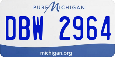MI license plate DBW2964