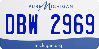 MI license plate DBW2969
