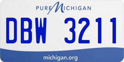 MI license plate DBW3211