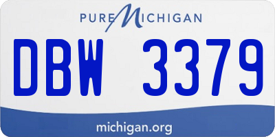MI license plate DBW3379