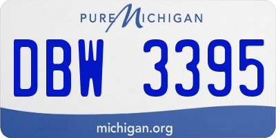 MI license plate DBW3395