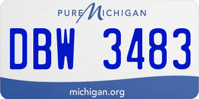 MI license plate DBW3483