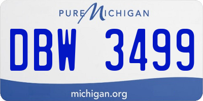 MI license plate DBW3499