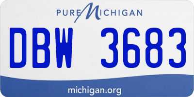 MI license plate DBW3683