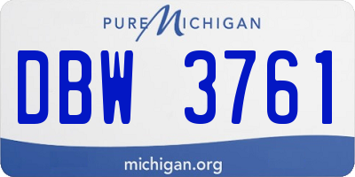 MI license plate DBW3761