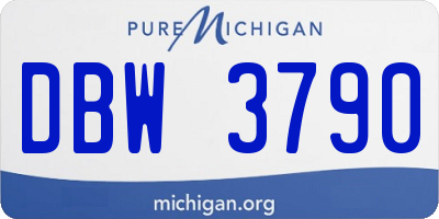 MI license plate DBW3790