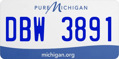 MI license plate DBW3891