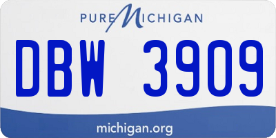 MI license plate DBW3909