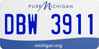 MI license plate DBW3911