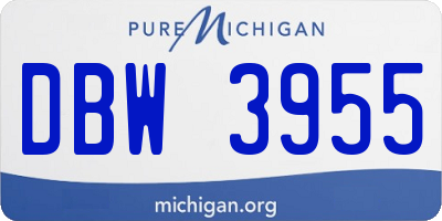 MI license plate DBW3955